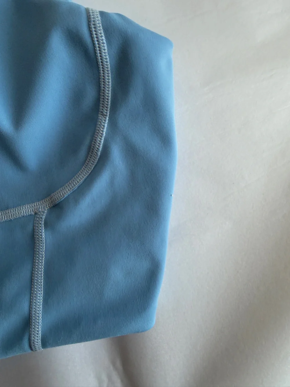 Sky Blue Sports Bra with Open Back